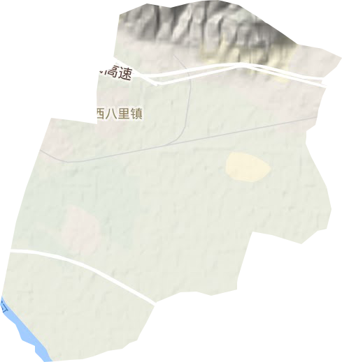 西八里鎮(zhèn)地形圖