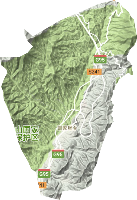 謝家堡鄉地形圖