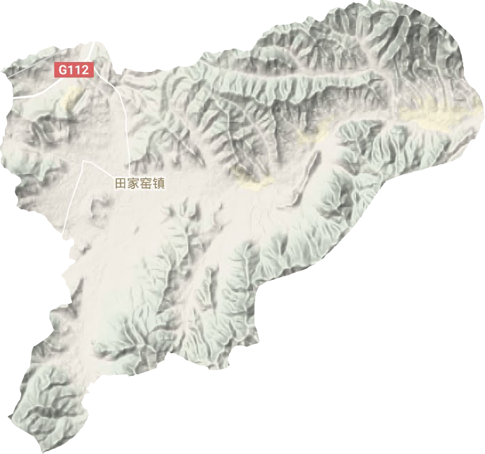 田家窯鎮地形圖