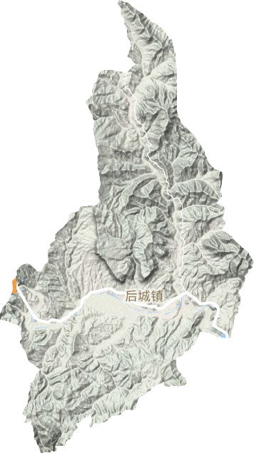后城鎮地形圖
