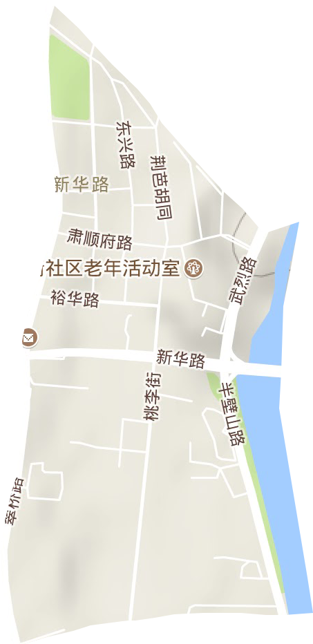 新華路街道地形圖