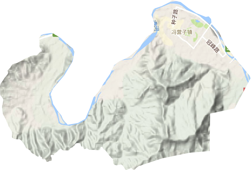 馮營子鎮地形圖