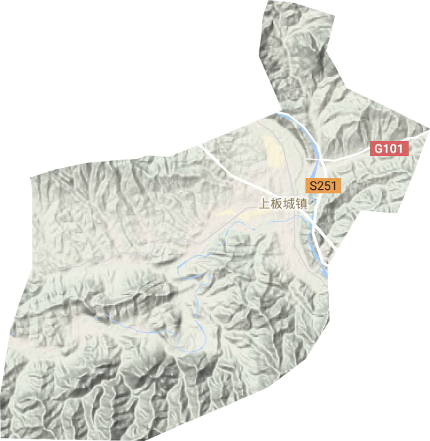 上板城鎮地形圖