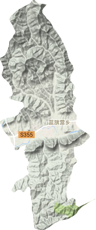 藍旗營鎮(zhèn)地形圖