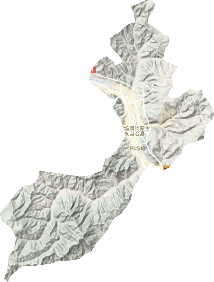 圍場鎮(zhèn)地形圖