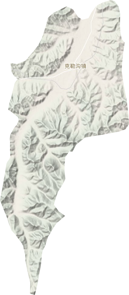 克勒溝鎮地形圖