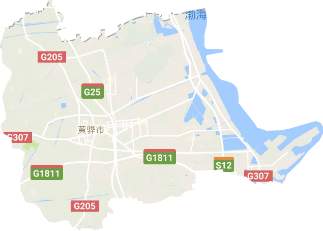 黃驊市地形圖