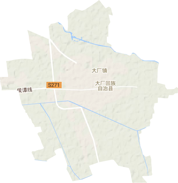 大廠鎮(zhèn)地形圖