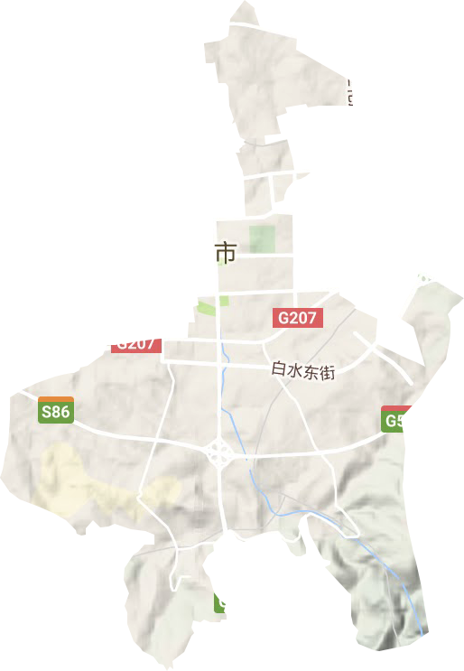 鐘家莊辦事處地形圖