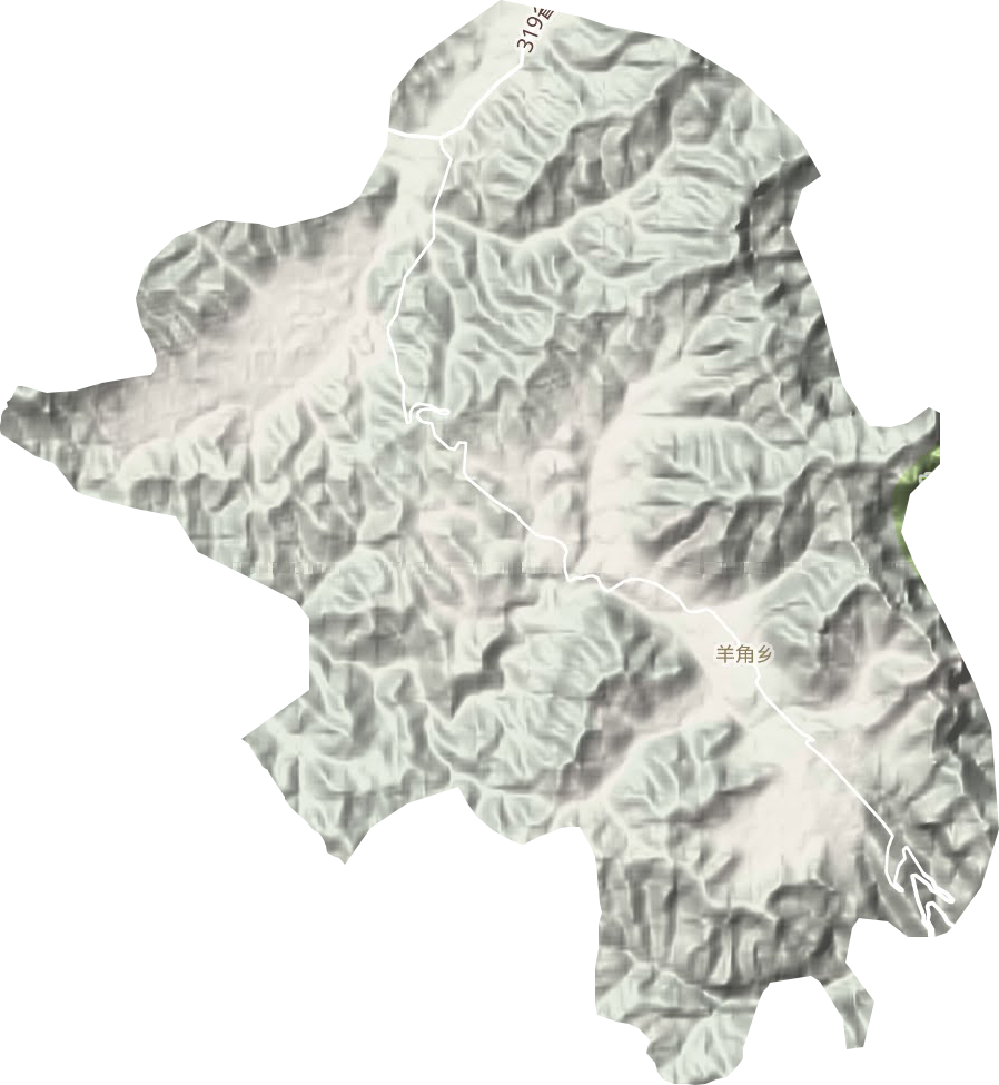 羊角鄉(xiāng)地形圖