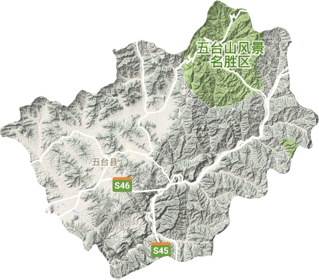 五臺(tái)縣地形圖
