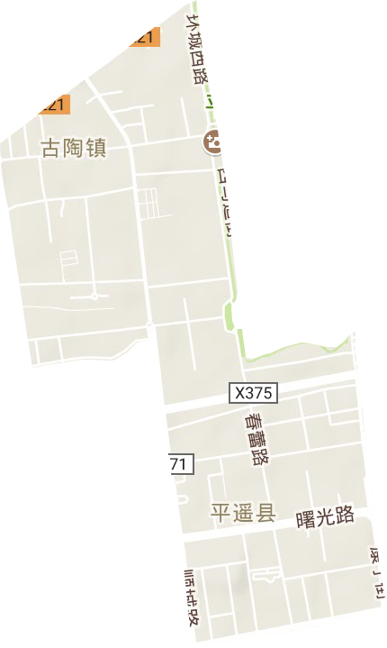 城西街道地形圖