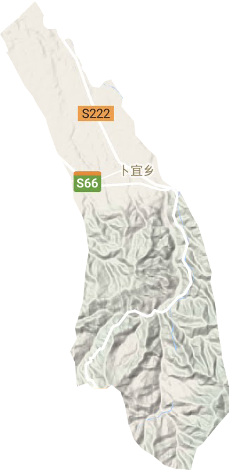 卜宜鄉(xiāng)地形圖