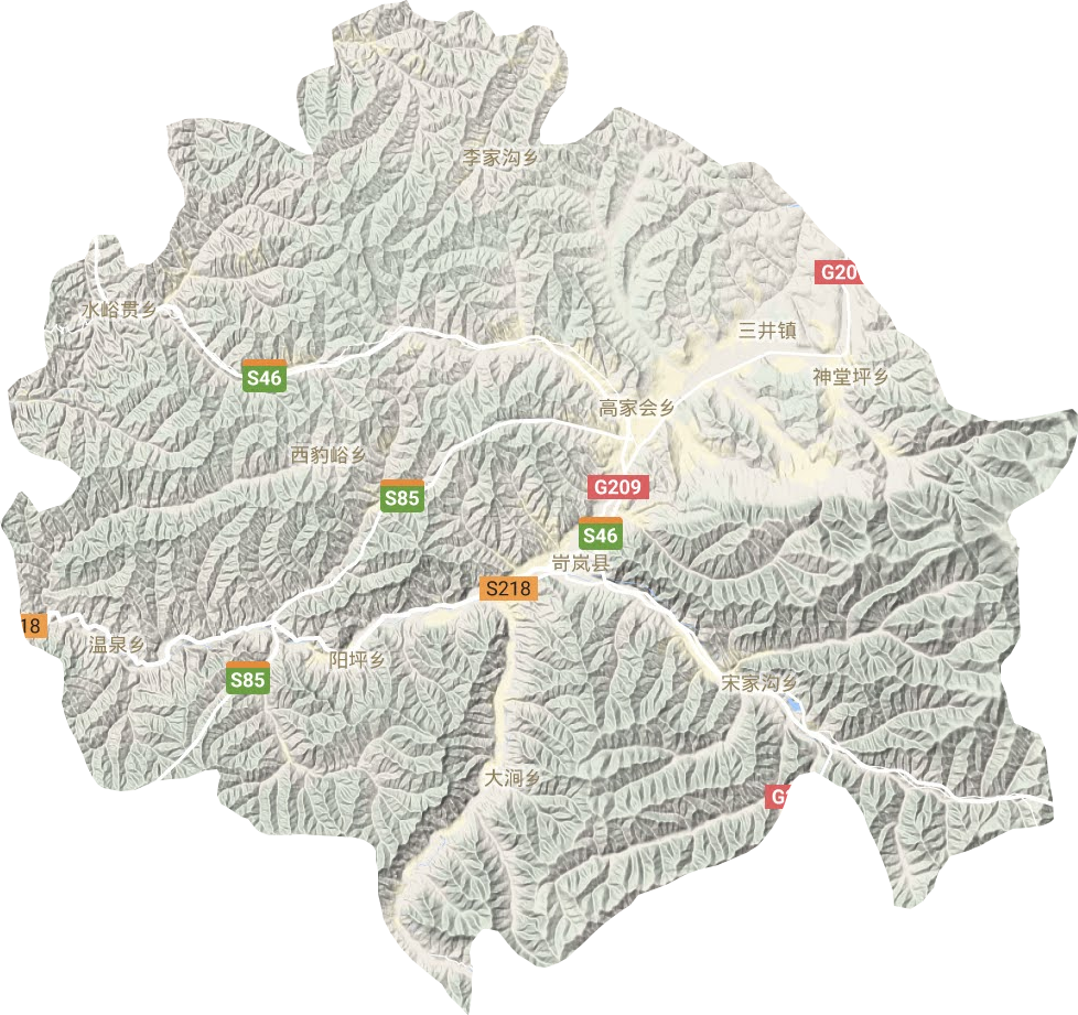 岢嵐縣地形圖