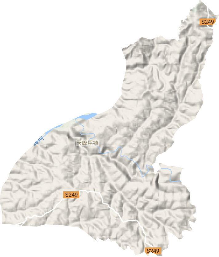 天峰坪鎮地形圖