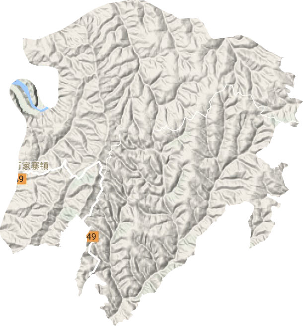 萬(wàn)家寨鎮(zhèn)地形圖