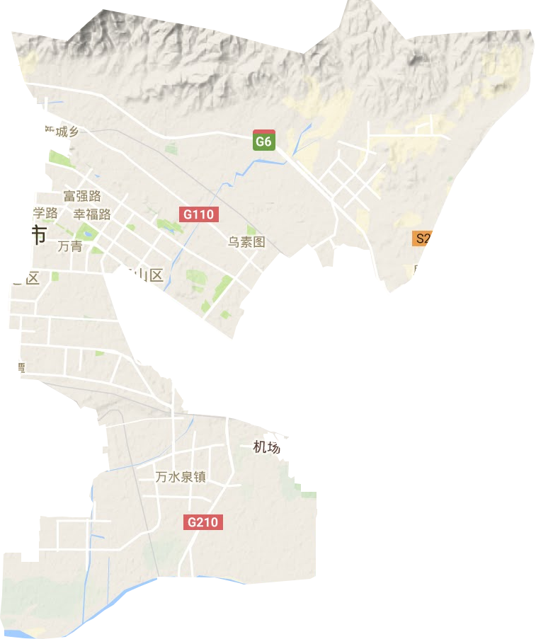 青山區(qū)地形圖