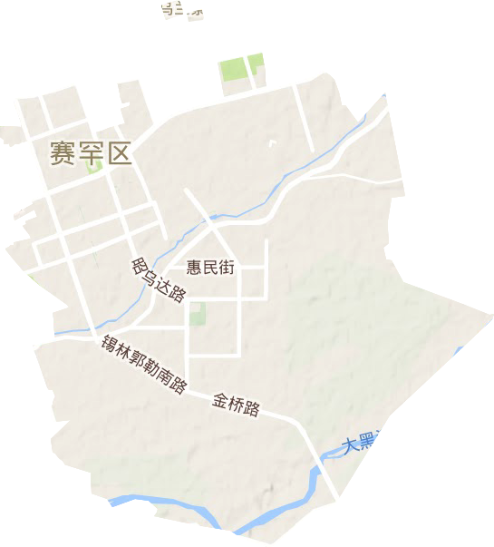 昭烏達路街道地形圖