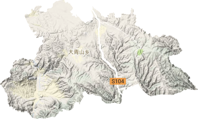 大青山鄉地形圖