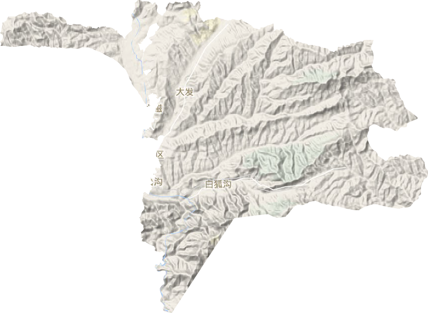 五當召鎮(zhèn)地形圖