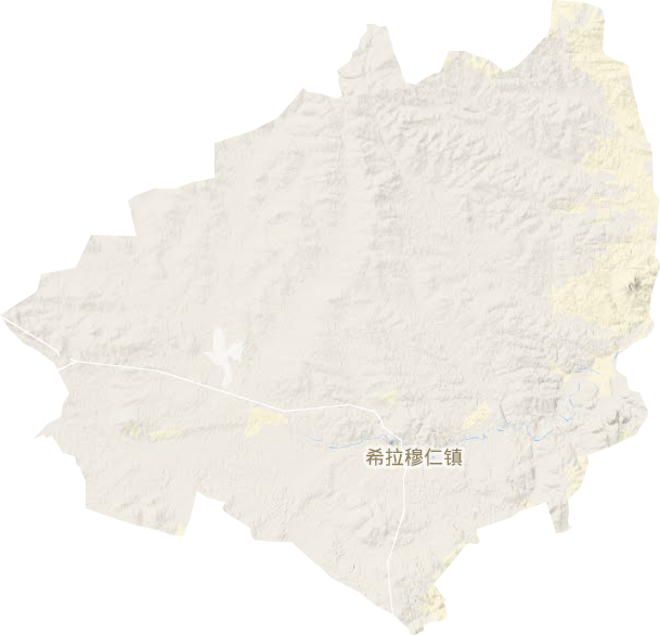 希拉穆仁鎮地形圖