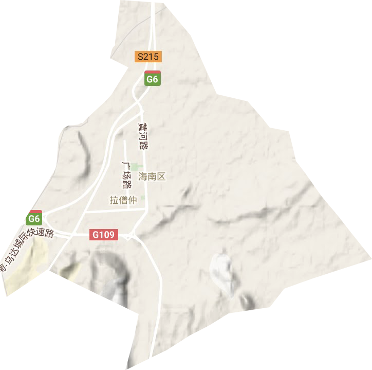 拉僧仲街道地形圖