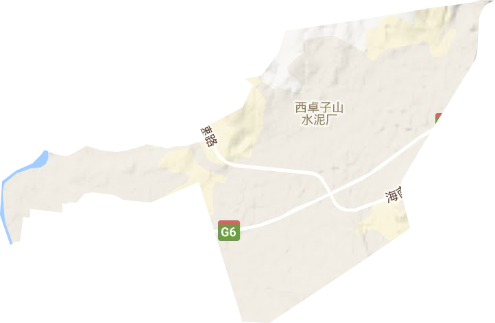 西卓子山街道地形圖