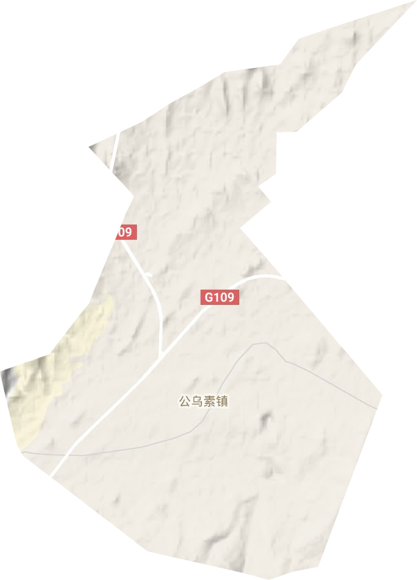 公烏素鎮地形圖