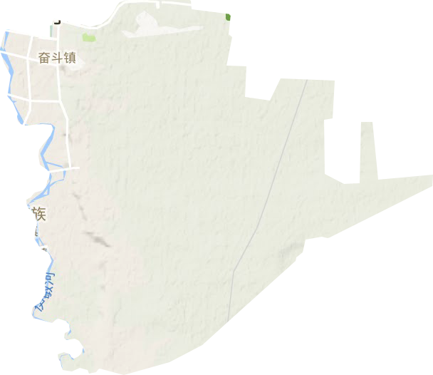奮斗鎮(zhèn)地形圖