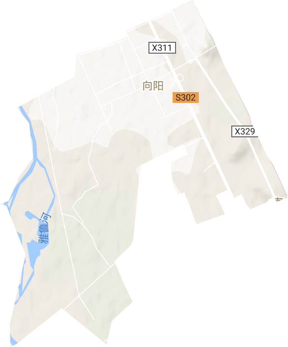 向陽街道地形圖