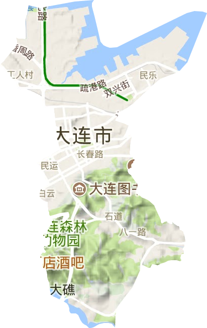 西崗區地形圖