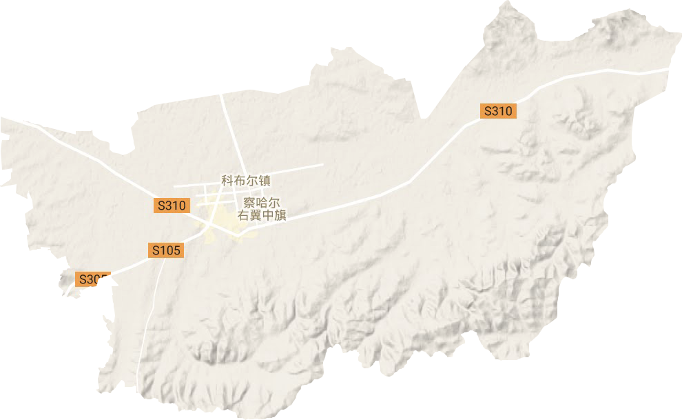 科布爾鎮(zhèn)地形圖