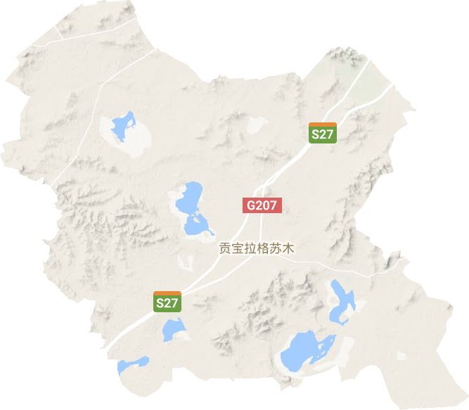 貢寶拉格蘇木鄉地形圖
