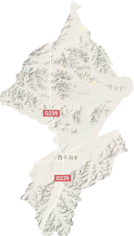 西干溝鄉地形圖