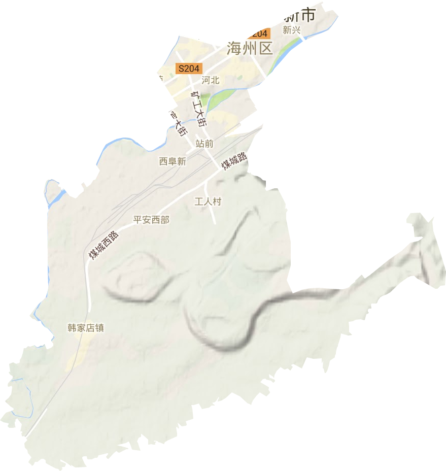 海州區(qū)地形圖