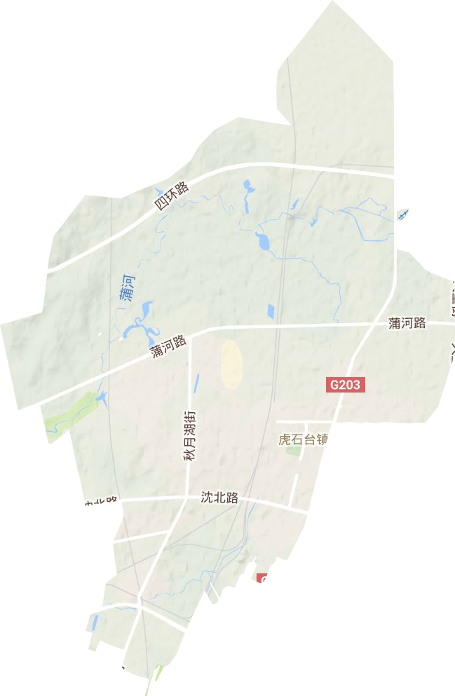 虎石臺(tái)街道地形圖