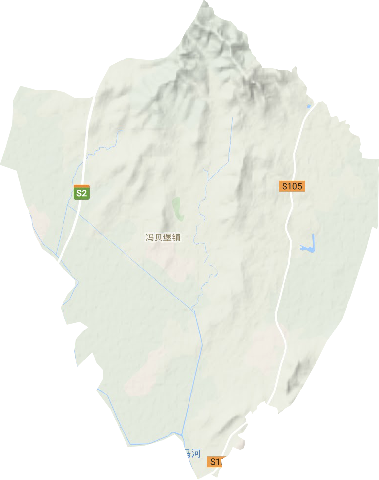 馮貝堡鎮(zhèn)地形圖