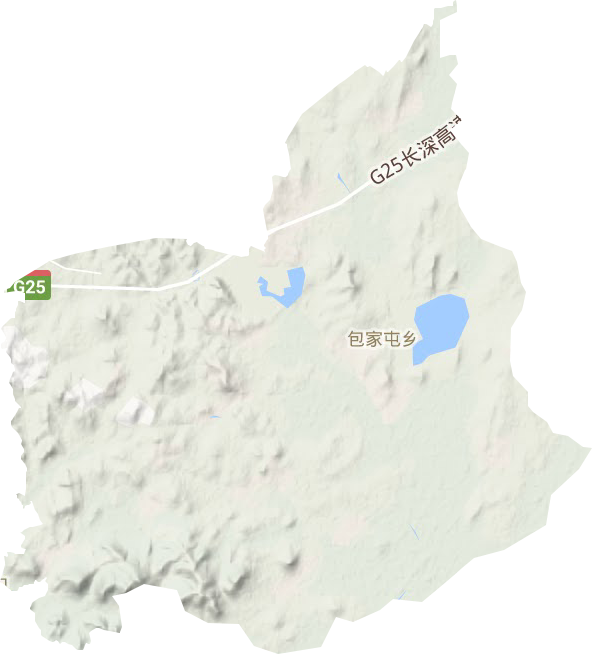 包家屯鎮地形圖