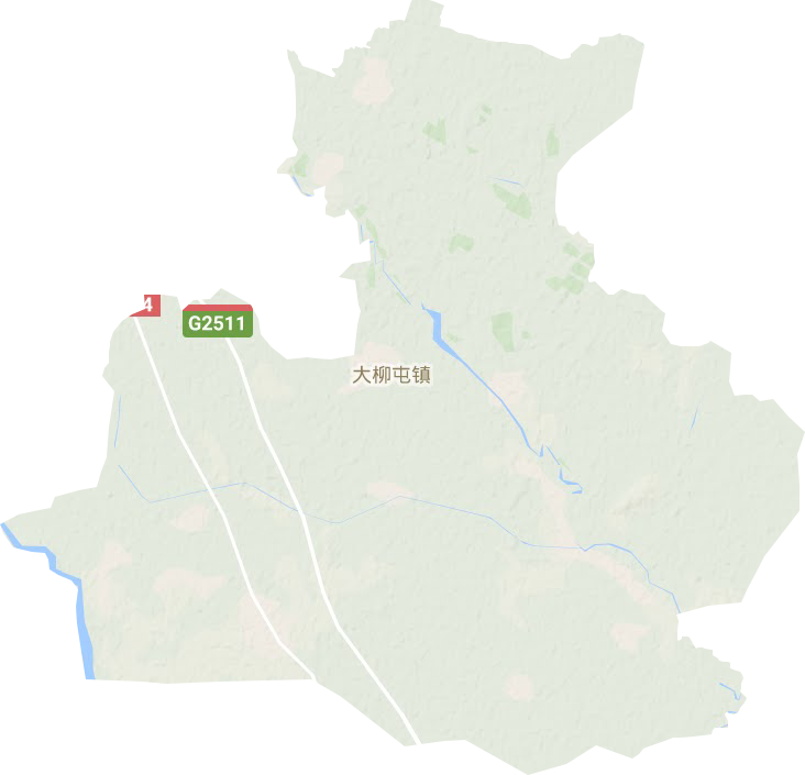 大柳屯鎮地形圖