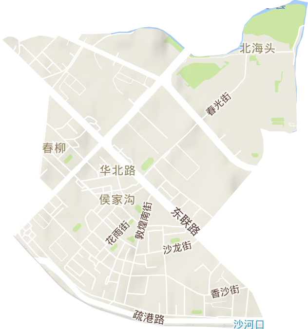 春柳街道地形圖