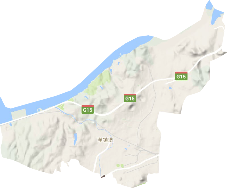 革鎮堡街道地形圖
