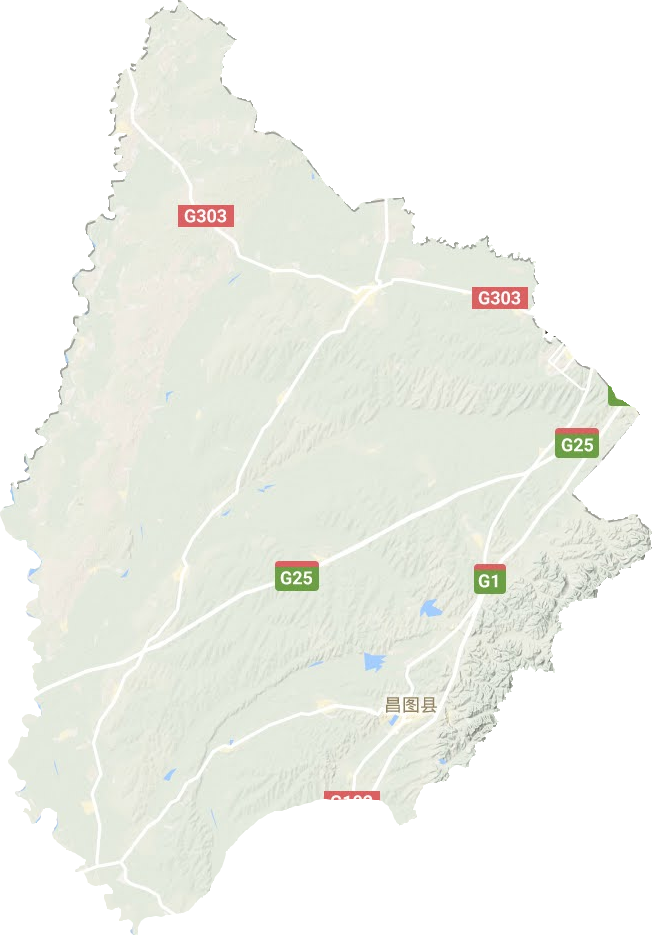 昌圖縣地形圖