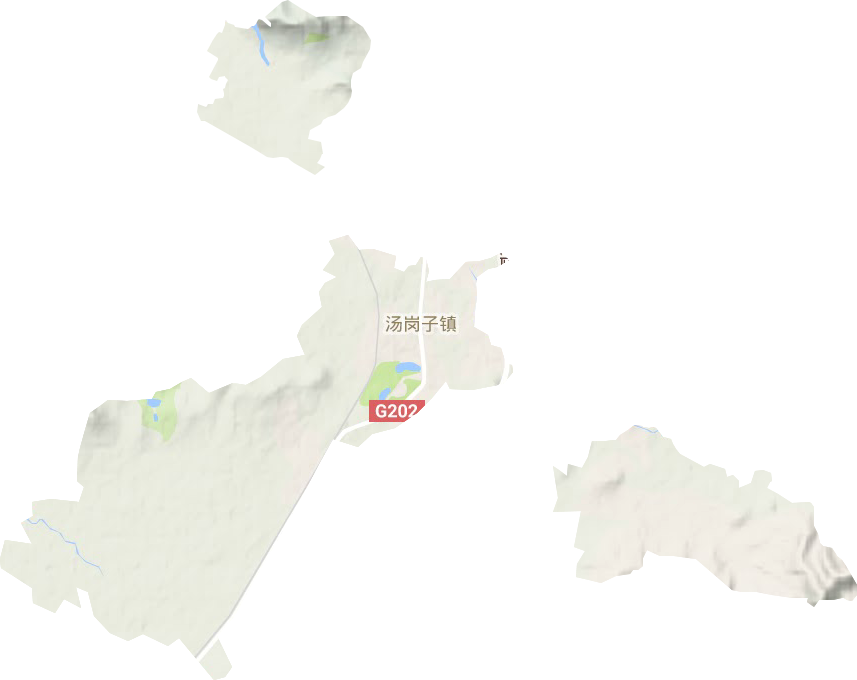湯崗子街道地形圖
