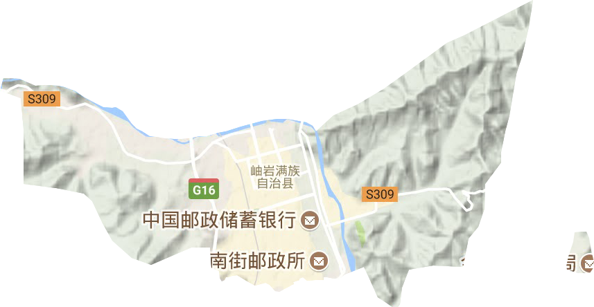 阜昌街道地形圖