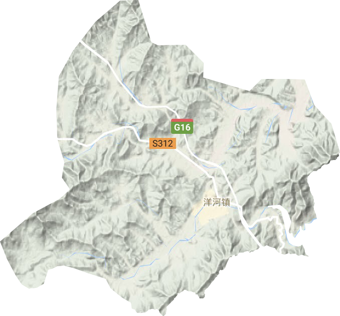 洋河鎮地形圖