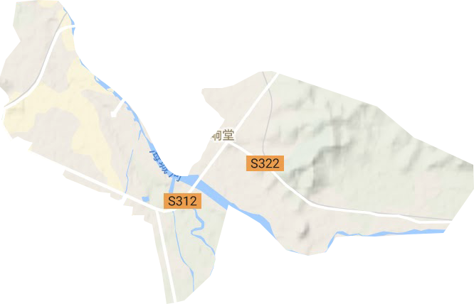 響堂街道地形圖