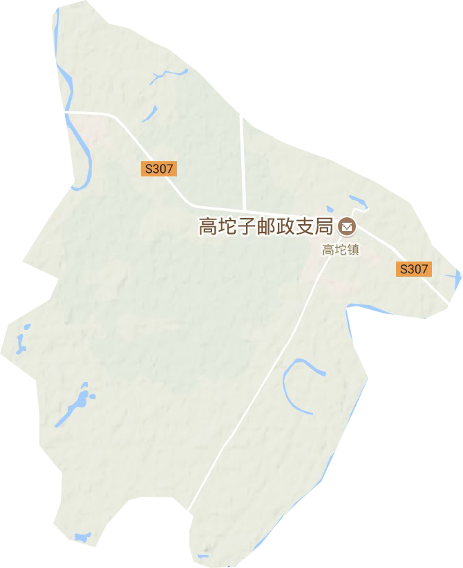 高坨鎮地形圖