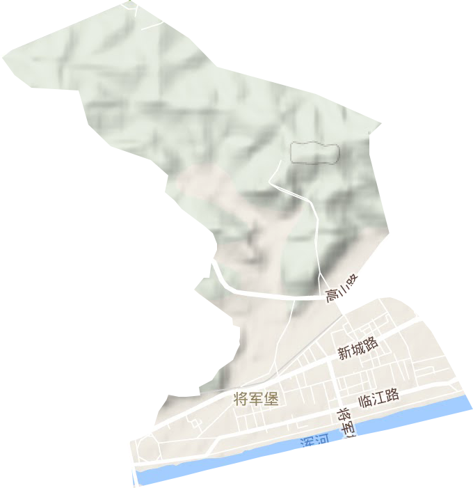 將軍堡街道地形圖