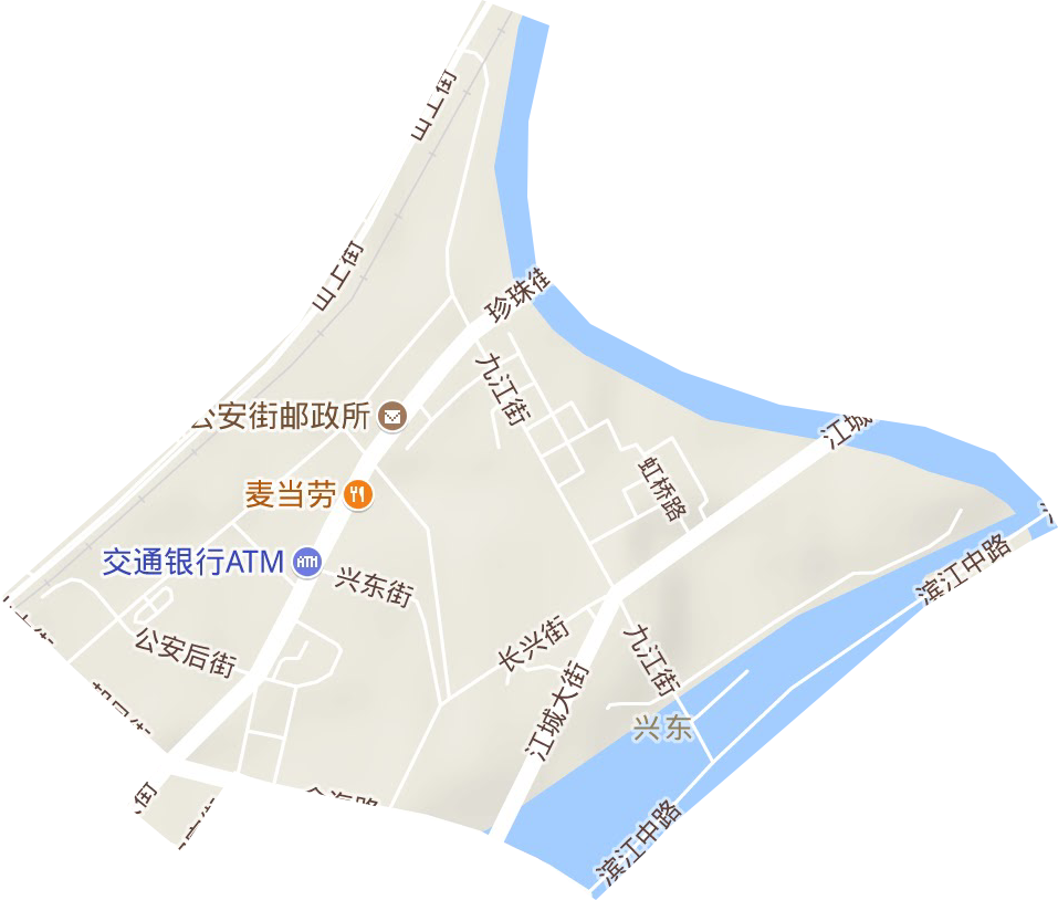興東街道地形圖