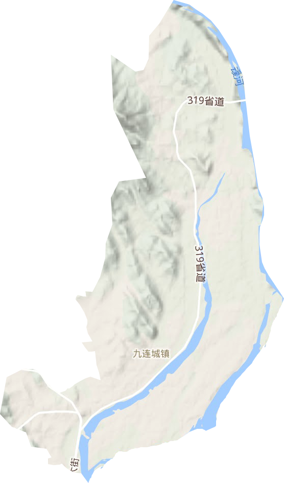 九連城鎮(zhèn)地形圖